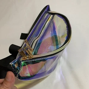 Damen Bauchtasche PU Handtasche Schulter Taille Brusttasche schillernd holografisch - Bild 1 von 5