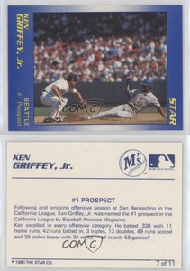 1990 Star Ken Griffey Jr Blue Ken Griffey Jr #7 HOF
