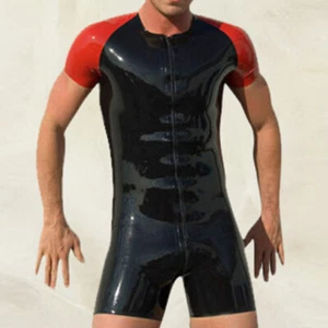 Traje de gato de goma de látex uniforme de fitness traje completo cosplay fiesta fijo hombres 2XL - Imagen 1 de 2