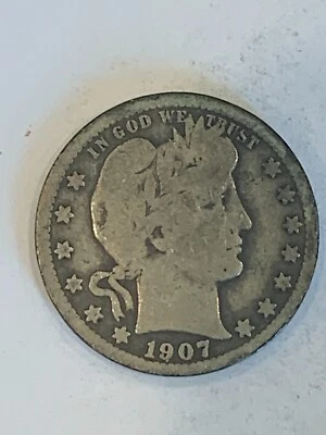 1907 o Barber Quarter - Image 1 of 2