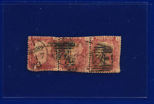 1873 SG43 1d Red Plate 171 G1 Strip (3) AD-AF Edinburgh AU 17 78 Fair Used pfcz