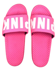 VICTORIA'S SECRET PINK LOGO SLIDES SANDALS BEACH SHOWER SHOES S M L XL NWT