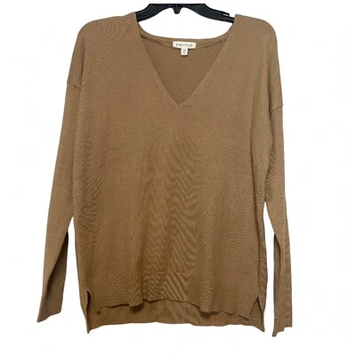 Pullover Prologue marrón de gran tamaño suéter XS material suave vacaciones de otoño Foto 1 de 4