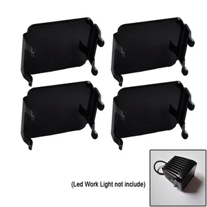 4x Black LED Work Light Fog Off Road Cover for 3" 16W 18W 24W Cube pods SUV - Picture 1 of 11