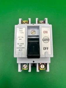 Wylex 810 100A doppelpoliger Hauptschalter Isolator - Bild 1 von 4