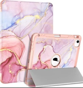 PIXIU Pink Marble Folio Case iPad Pro 11 2020 2021 2022 2018 Air 4th 5th Gen - Picture 1 of 9