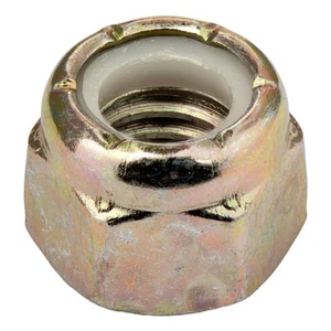5/8"-18 (10 Pack) Grade 8 Hex Nylon Insert Lock Nut, Fine Thread, Yellow Zinc... - Picture 1 of 3