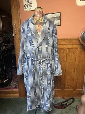 Vintage Beacon Ombre Southwestern Blanket Robe Mens  1930s 1940s W/ Belt - Image 1 of 4