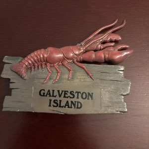 Galveston Island refrigerator magnet lobster - Picture 1 of 2