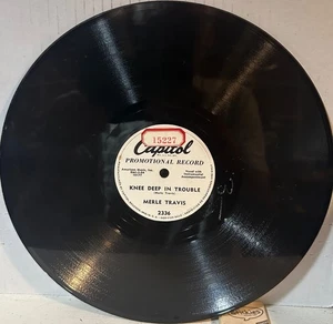 MERLE TRAVIS CAPITOL 2326 Knee Deep In Trouble/Bayou Baby COUNTRY BOPPER PROMO - Picture 1 of 2