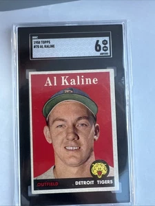1958 TOPPS #70 AL KALINE TIGERS HOF SGC 6 - Picture 1 of 2