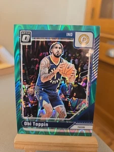 2024-25 Donruss Optic Basketball Obi Toppin Green Seismic #149 Indiana Pacers - Picture 1 of 2