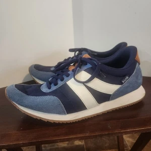 Kizik Milan Naval Academy Herren 9 Damen 10,5 Blau Wildleder Schnürschuhe Leder " - Bild 1 von 9