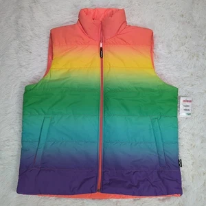 Women's Crayola X Kohl's Reversible Puffer Vest Multicolor Size Large - Picture 1 of 6