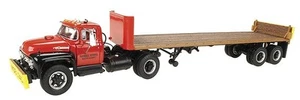 First Gear 50-3090 1:50 Red International Harvester Ford F800 Tractor Trailer - Picture 1 of 1