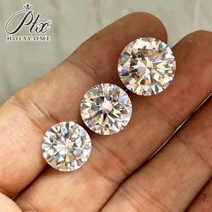 CERTIFIED MOISSANITE LOOSE STONE - ROUND CUT WHITE D COLOUR Gemstone 4 TO 15 MM - Picture 1 of 40