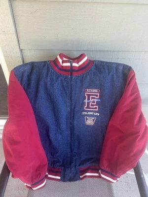 Chaqueta de bombardero Eeyore Varsity para hombre grande denim exclusiva de Disney Store Y2K de colección Foto 1 de 4