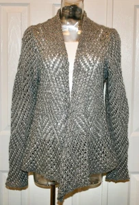 Cárdigan Eileen Fisher mezcla lana/alpaca, gris, mediano, usado en excelente estado - Imagen 1 de 6