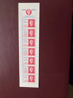 France 1994 Stamp Day Sg3189a Booklet Pane of 4+3 plus Label UM - Image 1 of 2