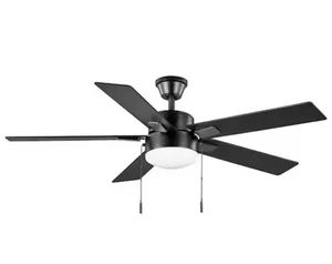 Hampton Bay 56051 Corwin 52 in. LED Indoor/Outdoor Matte Black Ceiling Fan - Picture 1 of 11