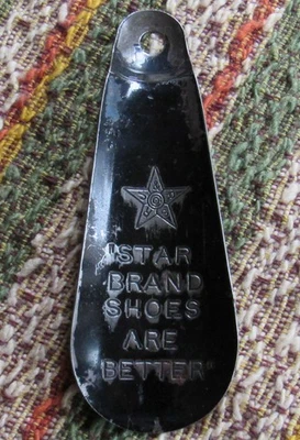 ZAPATOS ANTIGUOS MARCA STAR son mejores publicidad metal zapato cuerno vintage SRJ&R Foto 1 de 2