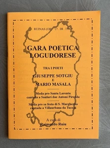 GARA POETICA LOGUDORESE ZWISCHEN DEN DICHTERN G.SOTGIU UND MARIO MASALA-TEA ED.CAGLIARI 1980 - Bild 1 von 4
