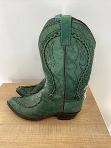 Dan Post Herren Schnalle bestickt Lasso Riata geflochten Leder Stiefel 10,5 D - Bild 1 von 8
