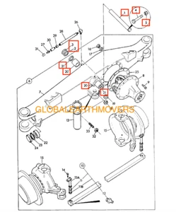 JCB RETROEXCAVADORA - KIT REPARACIÓN PASADOR CENTRAL, MONTAJE EJE 4X4 (INC. 811/10066 808/00173) - Imagen 1 de 1