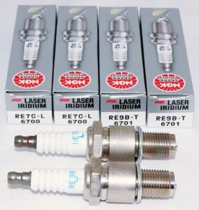 Set of 4 NGK Spark Plugs Iridium 6700 (2) & 6701 (2) Leading & Trailing for RX8 - Picture 1 of 7