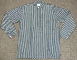 Eisenhans Men's 1/2 Button Up Striped Long Sleeve Shirt Size Medium - Picture 1 of 7