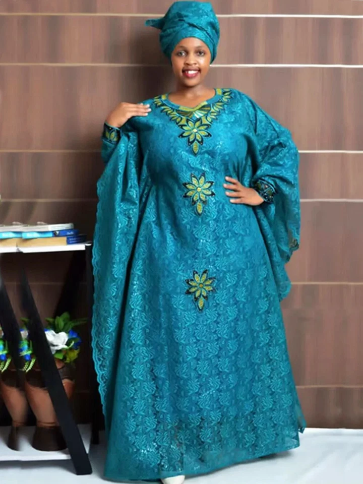 2023 African women's dresses, lace traditional African clothing - Image 1 of 4