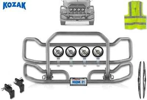 Rejilla Deer Guard Gris con Soporte, 6 Luces LED Compatible con Mack CX 2004-2017 - Imagen 1 de 7