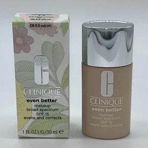 Clinique Even Better Makeup Broad Spectrum SPF 15 CN 0.5 Shell 1oz/30ml NIB - Picture 1 of 9