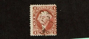 1862-71 Revenue First Issue Wash. 1c Red EXPRESS Sc#R1c Pen Cancel - Picture 1 of 1