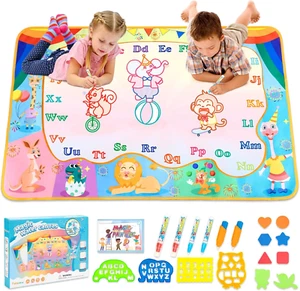 Water Doodle Mat for Kids - 43 × 27 Inches Large Water Drawing Aqua Magic Colori - Picture 1 of 7