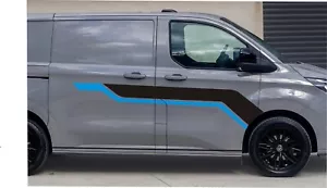 2x Side Stripes Decals Compatible with Ford Transit Custom Tourneo M sport ft8 - Picture 1 of 4
