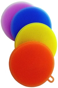 2er-PACK - Sicherer Silikon-Scheuerschwamm und Scheuerpad - zufällige Farbe - Bild 1 von 4