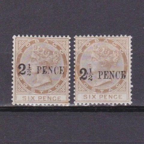 TOBAGO 1883, SG# 13, 13b, CV £290, '2 with long tail', Used Cover