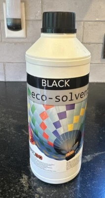 Brand New / Sealed Genuine Eco-Solvent Black Ink 1 L / 0.26 gal. - Image 1 of 4
