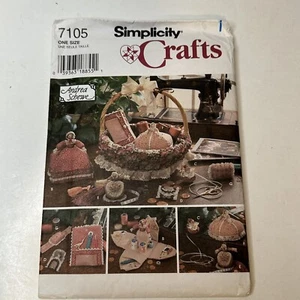 Simplicity Andrea Schewe #7105 11 patterns basket and bags Kleenex Cover - Picture 1 of 4