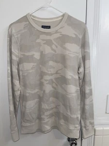 Abercrombie & Fitch Mens Athletic Fit Camo Sweatshirt Size S Beige White Tan - Picture 1 of 6