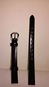 2 Sets Of Kenneth Cole 10mm Women's Black Leather Watch Straps - Picture 1 of 2
