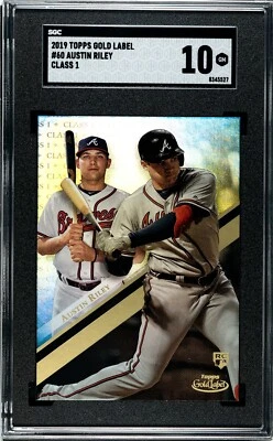 2019 Topps Gold Label #60 Austin Riley Rookie Class 1 SGC 10 GEM MINT RC - Image 1 of 2