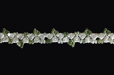 Lily 5/8" Red Blue Pink Black Small Rose Flowers Embroidered Floral Lace Trim - Изображение 1 из 2