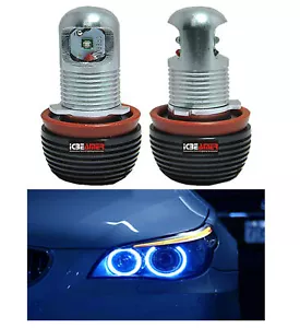 Fit BMW Canbus No Error Angel Eye E92 H8 HALO RING 10W LED Blue Light Bulbs M13 - Picture 1 of 4