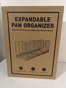 Pot Rack Organizer -Expandable Pot and Pan Organizer for Cabinet,Pot Lid Organiz