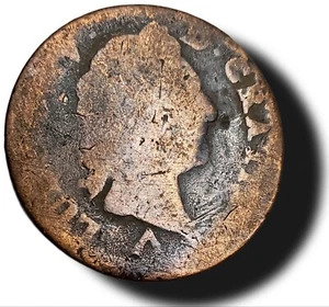 1774 W (Lille) France Louis XV One 1 Sol Old Colonial Copper Coin NP0120 - Picture 1 of 4