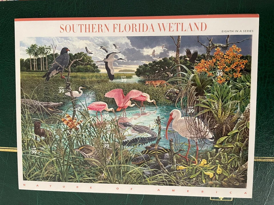 SFSTAMPS US Scott 4099 SOUTHERN FLORIDA WETLAND Sheet of 10 Stamps 39¢ MNH 2006 - Image 1 of 1