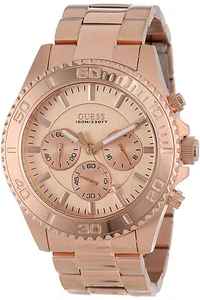GUESS W0170G4, Herren Chronograph, Edelstahlgehäuse, roséfarben, Schraubkrone, 100m WR - Bild 1 von 2