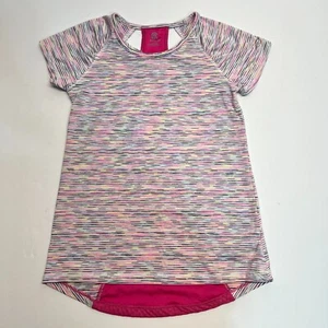 Champion Girls Shirt Dry Fit Cut Out Back Design Multicolor Pink, Sz M (7-8) - Picture 1 of 8